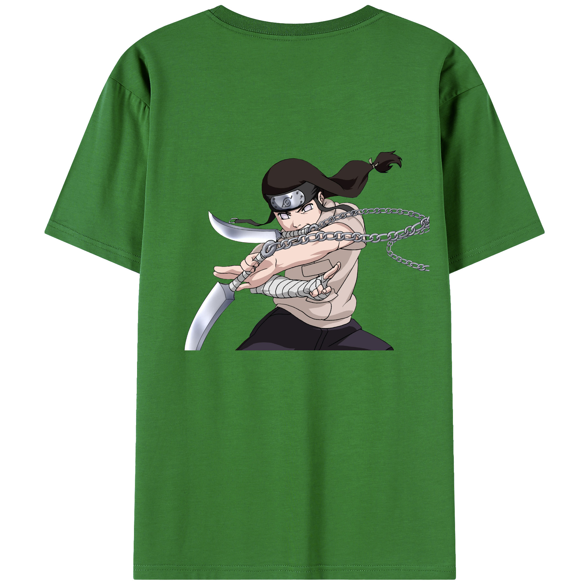 （画像用） NARUTO -ナルト- 日向ネジ Hyūga Neji レディース半袖Tシャツ(バックプリント)